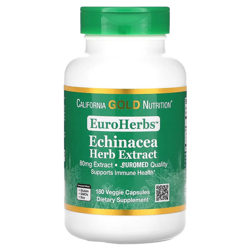 EuroHerbs, Chiết xuất thảo mộc Echinacea, 80 mg, 180 viên của California Gold Nutrition 1 EuroHerbs, Chiết xuất thảo mộc Echinacea, 80 mg, 180 viên của California Gold Nutrition