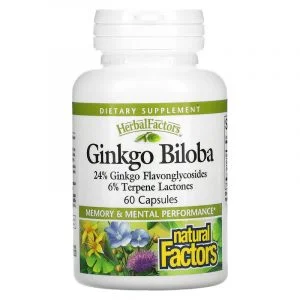 Viên uống hỗ trợ tuần hoàn não Ginkgo Biloba Natural Factors (60 viên)