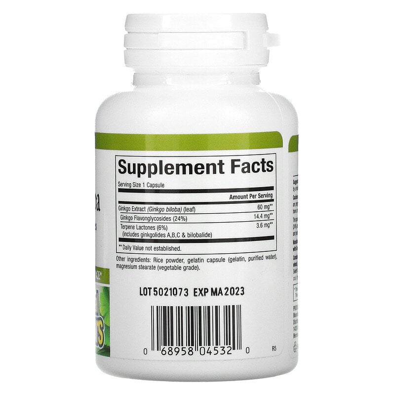 Viên uống hỗ trợ tuần hoàn não Ginkgo Biloba Natural Factors (60 viên) 3 Viên uống hỗ trợ tuần hoàn não Ginkgo Biloba Natural Factors (60 viên) - Ảnh 3