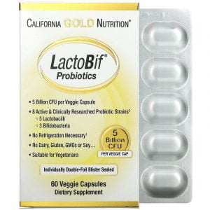 Lợi khuẩn LactoBif Probiotics 5 tỷ CFU 60 viên của California Gold Nutrition