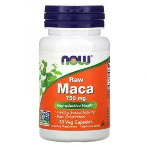 Viên uống Raw Maca 750 mg hộp 30 viên của Now Foods