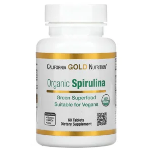 Tảo Spirulina hữu cơ 500 mg California Gold Nutrition chống oxi hóa (60 viên)