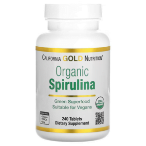 Tảo Spirulina hữu cơ 500 mg California Gold Nutrition chống oxi hóa (240 viên)