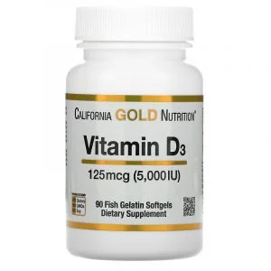 Viên uống Vitamin D3 125 mcg (5,000 IU) 90 viên của California Gold Nutrition