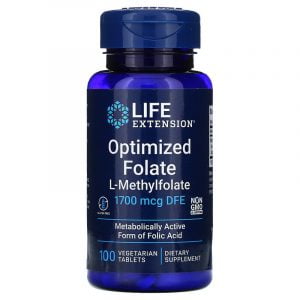 Viên uống Optimized Folate 1700 mcg DFE hộp 100 viên của Life Extension