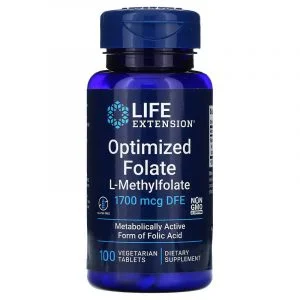 Viên uống Optimized Folate 1700 mcg DFE hộp 100 viên của Life Extension