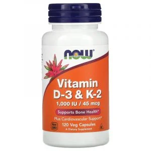 Viên uống bổ sung Vitamin D3 K2 Now Foods (120 viên)