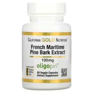 Chiết xuất vỏ thông biển Pháp Oligopin 100 mg hộp 60 viên của California Gold Nutrition