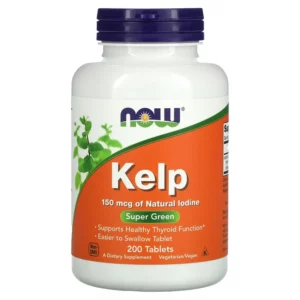 Tảo bẹ Kelp 150 mcg hỗ trợ tuyến giáp 200 viên của NOW Foods