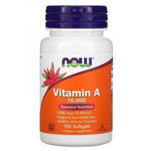 Viên uống Vitamin A 10,000 IU hộp 100 viên của Now Foods