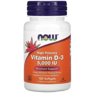 Vitamin D3 125 mcg (5000 IU) 120 Viên của Now Foods
