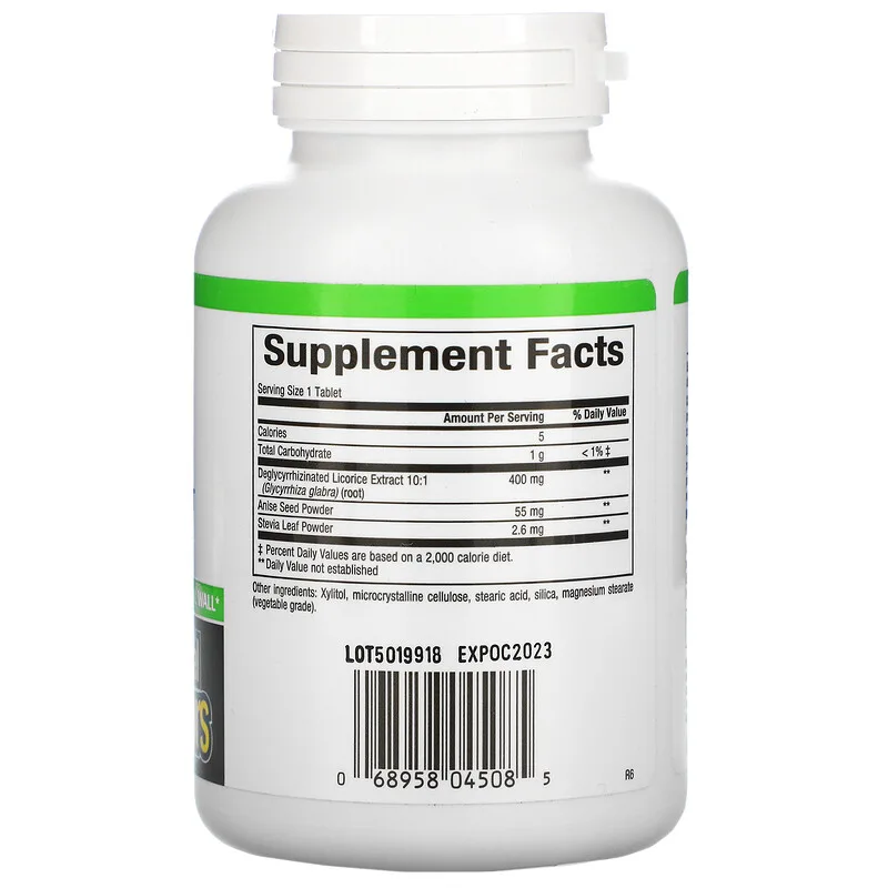 DGL, Chiết xuất rễ cam thảo hộp 90 viên của Natural Factors 3 DGL, Chiết xuất rễ cam thảo hộp 90 viên của Natural Factors - Ảnh 3