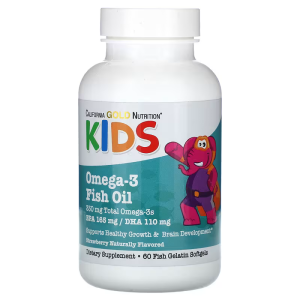 Dầu cá Omega-3 dành cho trẻ em hương dâu, 60 viên của Oslomega