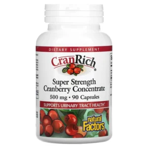 Viên uống tiết niệu CranRich 500 mg hộp 90 viên của Natural Factors