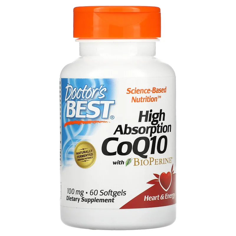 Viên uống tim mạch Coq10 hấp thụ cao, High Absorption CoQ10 100 mg Doctor's Best 60 viên 1 Viên uống tim mạch Coq10 hấp thụ cao, High Absorption CoQ10 100 mg Doctor's Best 60 viên