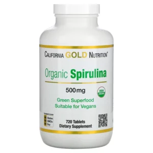 Tảo hữu cơ Organic Spirulina, USDA Organic 500 mg hộp 720 viên của California Gold Nutrition
