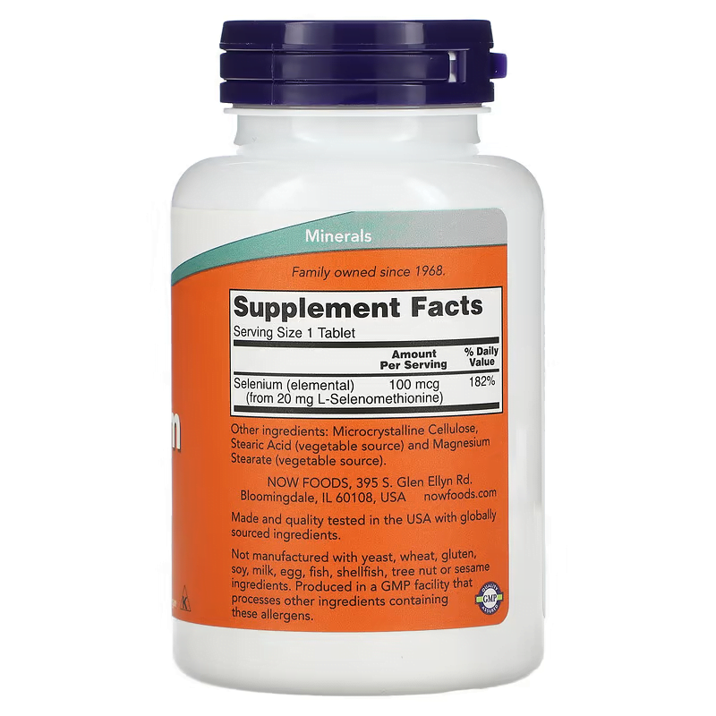 Selenium, 100 mcg, 250 Viên của NOW Foods 3 Selenium, 100 mcg, 250 Viên của NOW Foods - Ảnh 3