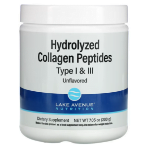 Peptide Collagen thủy phân Type I & III, Lake Avenue Nutrition, 7.05 oz (200 g)