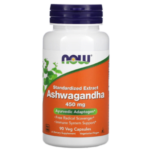Ashwagandha 450 mg chiết xuất tiêu chuẩn hóa hộp 90 viên của Now Foods