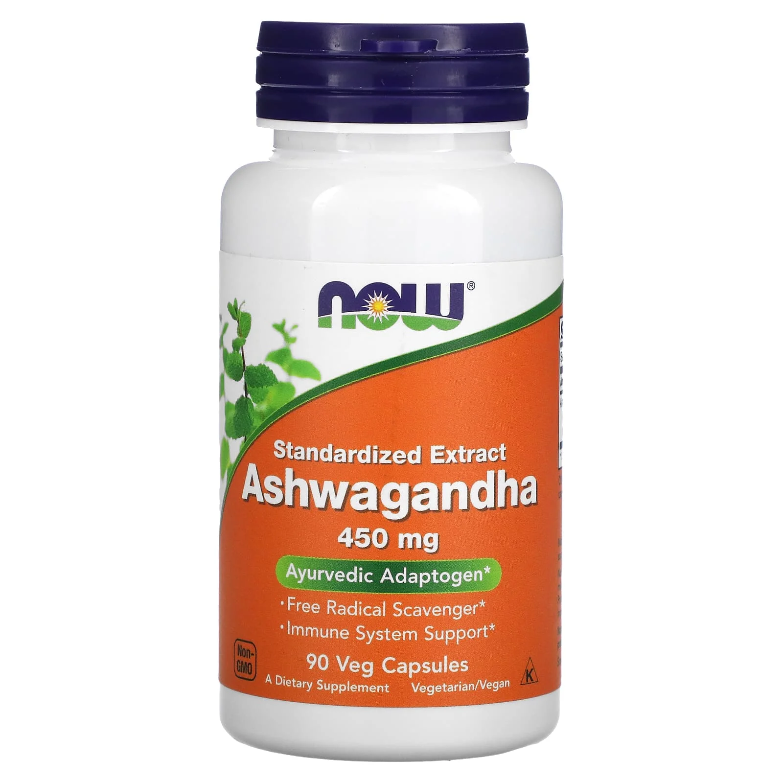 Ashwagandha 450 mg chiết xuất tiêu chuẩn hóa hộp 90 viên của Now Foods