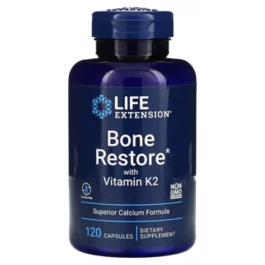 Bone Restore with Vitamin K2, Hỗ trợ xương với Vitamin K2 hộp 120 viên của Life Extension
