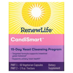 CandiSmart, làm sạch nấm men 15 ngày, chương trình 2 phần của Renew Life