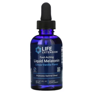 Melatonin lỏng tác dụng nhanh, Citrus-Vanilla lọ 2 fl oz (59 ml) của Life Extension