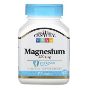 Magnesium 250 mg 21st Century bổ sung Magiê hỗ trợ cơ, xương ( 110 viên)