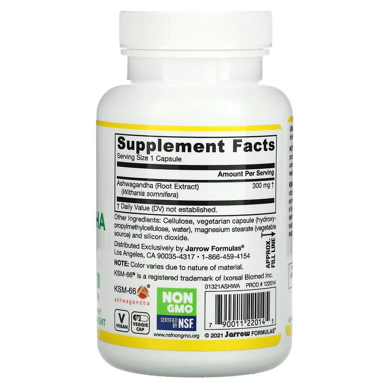 Ashwagandha Jarrow Formulas giảm căng thẳng về thể chất và tinh thần ( 120 viên) 3 Ashwagandha Jarrow Formulas giảm căng thẳng về thể chất và tinh thần ( 120 viên) - Ảnh 3