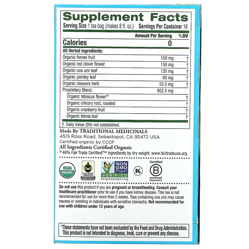 Trà nam việt quất lợi tiểu của Traditional Medicinals 16 túi, .85 oz (24 g) - Ảnh 3