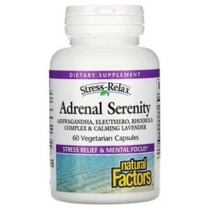 Stress-Relax, Adrenal Serenity của Natural Factors, giảm căng thẳng, An thần  ( 60 Viên)