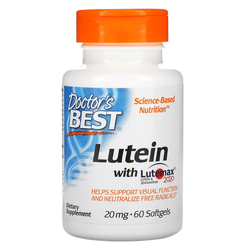 Lutein with Lutemax 2020, 20 mg hộp 60 Softgels của Doctor's Best 1 Lutein with Lutemax 2020, 20 mg hộp 60 Softgels của Doctor's Best