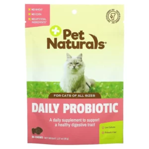 Probiotic lợi khuẩn cho mèo đường ruột khỏe mạnh của Pet Naturals gói 30 Viên