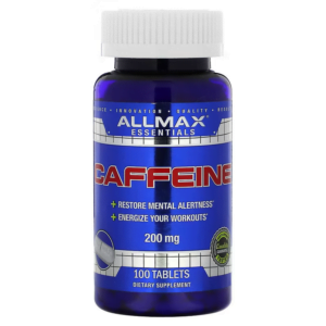 Viên uống tăng tỉnh táo tập trung Caffeine 200 mg Allmax (100 Viên)