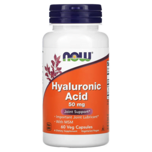 Viên uống bổ sung Axit Hyaluronic Acid 50 mg Now Foods (60 viên)