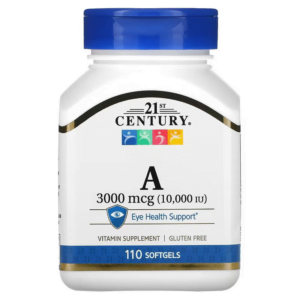Bổ sung Vitamin A 3000 mcg (10,000 IU) 21st Century (110 viên)