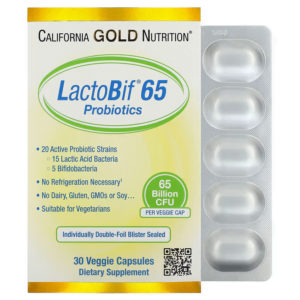Lợi khuẩn LactoBif 65 Probiotics 65 Billion CFU California Gold Nutrition (30 viên)