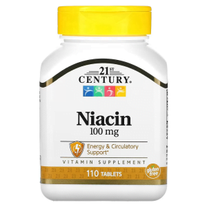 Viên uống hỗ trợ năng lượng tuần hoàn Niacin100 mg 110 viên của 21st Century