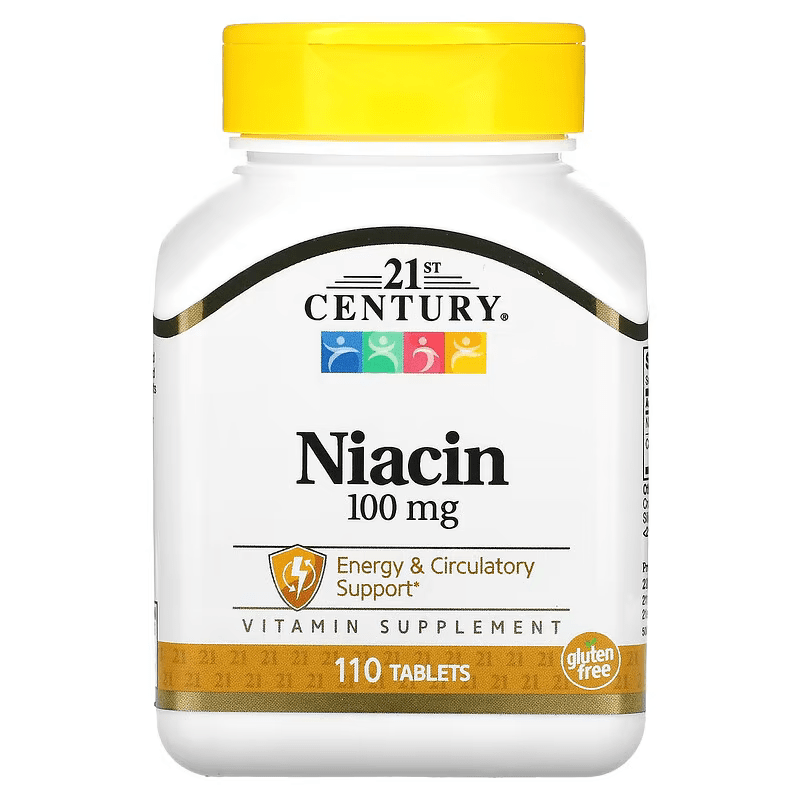 Viên uống hỗ trợ năng lượng tuần hoàn Niacin100 mg 110 viên của 21st Century 1 Viên uống hỗ trợ năng lượng tuần hoàn Niacin100 mg 110 viên của 21st Century