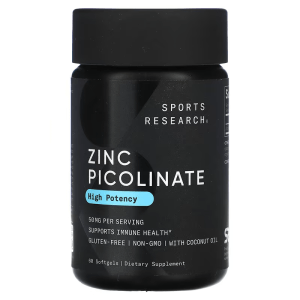 Bổ sung kẽm Zinc Picolinate High Potency 50 mg hộp 60 viên của Sports Research