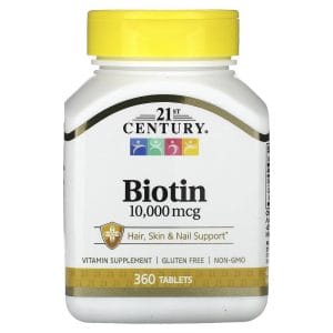 21st Century Healthcare Công ty sản xuất Vitamin hơn 30 tuổi. 12 Biotin 10,000 mcg, 360 Tablets của 21st Century