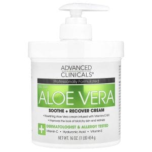 Advanced Clinicals Aloe Vera Soothe & Recover Cream, 16 oz (454 g)