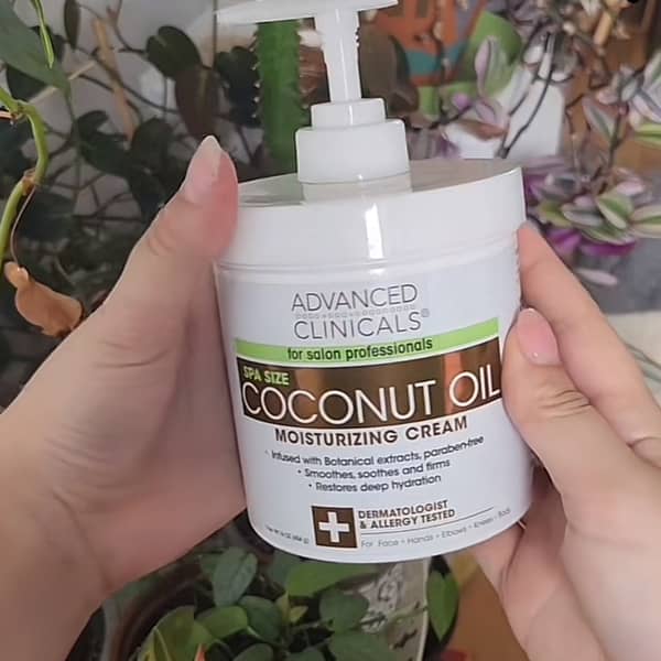 advanced clinicals coconut oil moisturizing cream 16 oz 454 g 2