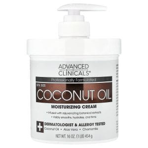 Advanced Clinicals Coconut Oil Moisturizing Cream 16 oz (454 g)