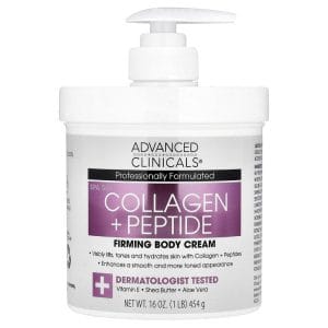Advanced Clinicals Collagen Peptide Firming Body Cream 16 oz (454 g)