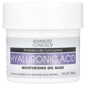 Advanced Clinicals Hyaluronic Acid Moisturizing Gel Beauty Mask, 5 fl oz (148 ml)