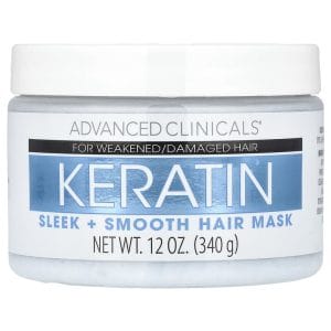 Advanced Clinicals Keratin Sleek Smooth Hair Mask, 12 oz (340 g)
