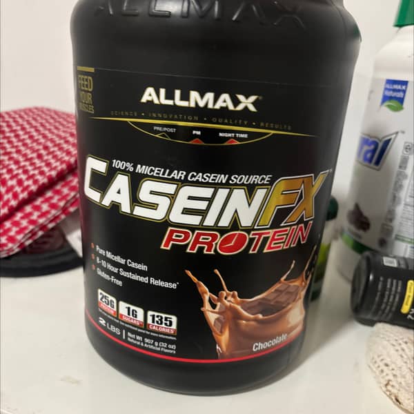 allmax casein fx 100 casein micellar source protein chocolate 2 lbs 907 g 2