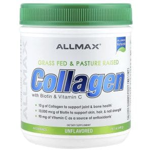 Collagen with Biotin & Vitamin C, Unflavored, 15.5 oz (440 g) của AllMax