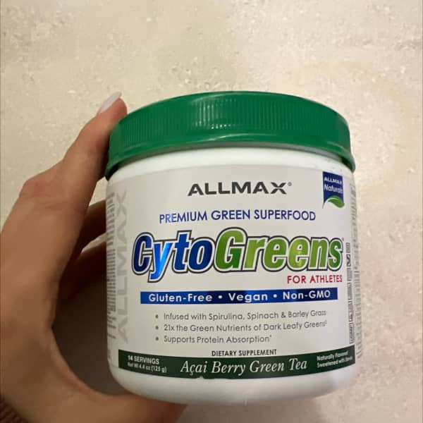 allmax cytogreens premium green superfood for athletes acai berry green tea 4 4 oz 125 g 2